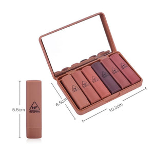 6Pcs/set Matte Waterproof Lipstick Set